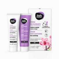 Plaukų šviesinimo kremas kūnui ir veidui Body Natur, 2×50 ml