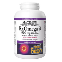 Natural Factors RxOmega-3 with Vitamin D3 900 mg 150 softgels