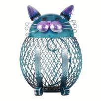 Katės monetų taupyklė Gyvūno taupyklė su dugno dangteliu Kūrybinga katės dovana Tinka namų svetainei, knygų lentynos dekoravimui Gimtadienio dovana Kitten piggy bank