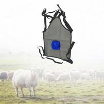 Poravimosi prijuostė patinams ožiams su reguliuojamais dirželiais ir pilna apsauga Gray Blue