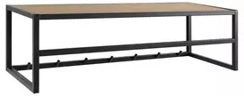 Seaford coat rack, Frame steel matt black, 77x28x22 cm