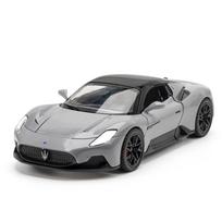 1/22 Maserati MC20 Cabrio Sportinio Automobilio Modelis Žaislas Lydinio Liejinys Metalinis Simuliacinis Garsas Šviesa 4 Durys Atidaromos Transporto Priemonės Modelis Vaikų Žaislas Dovana pilka