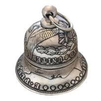Sidabro spalvos monetos varpelis, itin garsus, tvirtas, vintažinis varpelis, metalinis pakabinamas varpelis, ornamentas, vakarėliui, namams, šventei, barui, kavinės dekoracija Tinkle Bell