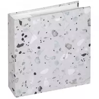 Albumas WALTHER ME-298-3 Terrazzo stone grey 10x15 200, balti lapai | kišeninis | knyginio rišimo