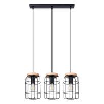 Pakabinamas šviestuvas SOLLUX GOTTO 3L, E27, 3 x max 15 W LED, juoda