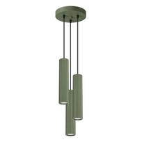 Pakabinamas šviestuvas SOLLUX KARBON 3P, GU10, 3 x max 10W LED, žalia