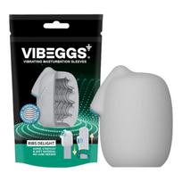 VIBEGGS Ribs Delight - vibruojantis masturbatorius kiaušinis - baltas
