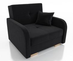 Miegamasis fotelis Polo, juoda