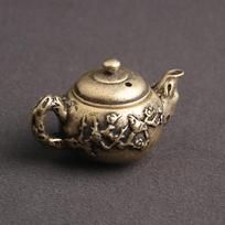 Antikinis varinis bronzinis skulptūrinis arbatinukas Namų dekoras Biuro stalo puošmenos Kūrybiškos gryno žalvario figūrėlės Miniatiūros Arbatos augintiniai Tea Pot