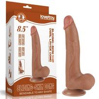 Varpos imitatorius Lovetoy Sliding Skin Dual Layer Dong, rudas