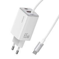 USAMS ĮKROVIKLIS 65W JC SERIJOS CC266 GREITASIS ĮKROVIKLIS 2XUSB-C 1XUSB-A, SKIRTAS „SAMSUNG“
