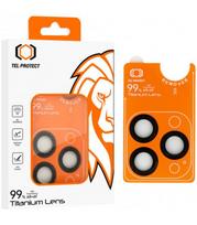 Juoda kameros apsauga Apple iPhone 16 Pro / 16 Pro Max telefonui "Tel Protect Titanium Lens 99% AR"