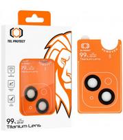 Juoda kameros apsauga Apple iPhone 15 / 15 Plus telefonui "Tel Protect Titanium Lens 99% AR"