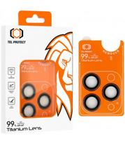 Pilka kameros apsauga Apple iPhone 15 Pro / 15 Pro Max telefonui "Tel Protect Titanium Lens 99% AR"