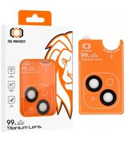 Juoda kameros apsauga Apple iPhone 14 / 14 Plus / 16E telefonui "Tel Protect Titanium Lens 99% AR"