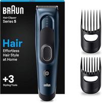 "Braun HC5350" vyrų plaukų kirpimo mašinėlė, plaukų kirpimas namuose, 17 ilgio nustatymų, 2 šukų priedai, 50 minučių NiMH akumuliatoriaus veikimo laikas