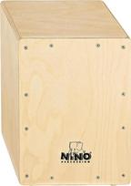 Nino Percussion Cajon Kinder Instrument - Trommelkiste für Kinder ab 4 Jahren - Musikinstrument - Schlagfläche Baltische Birke, Natur (NINO950)