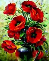 Tapyba pagal skaicius TM Varvikas Aguonų puokštė, MG2142e 40x50 cm