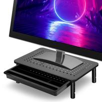 Monitoriaus laikiklis NANKIN nešiojamojo kompiuterio monitoriaus stovas, juodas + stalčius