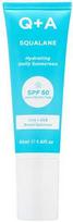 Q+A Squalane Hydrating SPF50 Drėkinamasis veido kremas nuo saulės, 50 ml