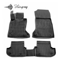 Guminiai 3D kilimėliai BMW 5 (F11) (Touring) 2013-2016 (Juodos spalvos)
