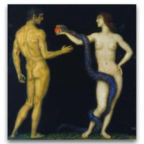Reprodukcija „Adomas ir Ieva“, Franz von Stuck (1920)