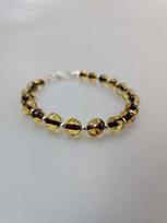 Apyrankė su žaliu gintaru kasdienai Green amber bracelet