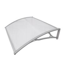 Aliuminis polikarbonato stogelis 960x1500 mm skaidrus, pilki laikikliai