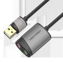 "Vention" USB išorinė garso kortelė 0,15M pilkos, SOUVNTCDKHB