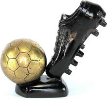 "eSplanade" gražus žalvarinis dekoratyvinis futbolo kamuolys ir batelis | Namų dekoras | Žalvarinė skulptūra | Pasaulio futbolo čempionato "Auksinio batelio" trofėjus | Europos "Auksinio batelio" analogas