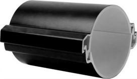 Divided cable duct from PVC, KOPOHALF with diameter 110 mm, mechanical resistance 750N/20cm, black, in distributed position 06110P/2_FA | 8595568928634