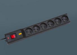 Lestar Surge Protector LX 610, 1L, 1.5m, black