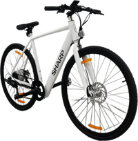 SHARP Gravel E-Bike, 250W Motor, App Range 70km, Glossy White