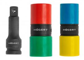Galvutės 1/2 smūginės, dvipusės su apsauga Cr-Mo / 17-19-21-22mm - HT4R006, Hogert