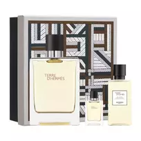 Rinkinys vyrams Hermes Paris Terre d'Hermes Tualetinis vanduo 75 ml purškiklis + dušo gelis 40 ml + miniatiūra 5 ml