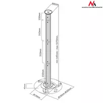 Projektoriaus lubų laikiklis 80–980 mm 10 kg Maclean MC-517 S sidabras