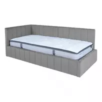 Lova JASPER 90x200cm su čiužiniu HARMONY DUO, pilka