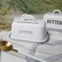 Emaliuotas sviestinė su dangteliu – Sandarus sūrio dėžutė ir desertinė padėklas virtuvei ar restoranui Butter Box