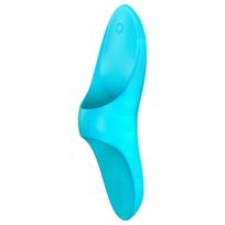 Satisfyer Teaser - piršto vibratorius - įkraunamas, vandeniui atsparus, žydras