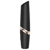 Satisfyer Perfect Kiss - lūpdažio formos vibratorius - juodas