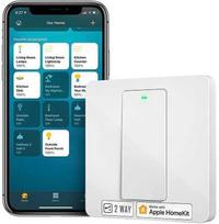 Ecost prekė po grąžinimo Meross HomeKit Smart Light Switch, 2way WiFi Wall Switch reikalauja neutral (Atnaujinta)