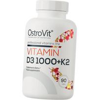 Vitaminai D3 K2, Vitamin D3 1000 + K2, Ostrovit  90 tabl. (36250097) 90tab
