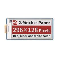 E-Paper E-Ink ekranas 2.9” 296x128px, SPI, 3 spalvų, skirtas Raspberry Pi Pico, Waveshare 19607