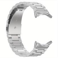 Metalinė nerūdijančio plieno laikrodžio apyrankė Google Pixel Watch 3 45mm apyrankės priedai pakeitimui For Pixel Watch 3 45mm sidabras