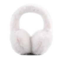 1 vnt. Šiltos ausinės moterims žiemai, unisex, pūkuotos, reguliuojamos, moteriškos ausų šildyklės, dirbtinio kailio ausų uždangalai 1pc balta