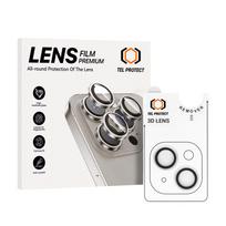 Grūdintas stiklas Tel Protect 3D Lens skirtas Apple iPhone 14/14 Plus skaidrus (objektyvui 2 vnt)