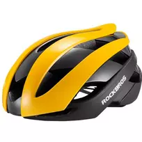 Rockbros 10110004005 dviratininko šalmas, size L – yellow and juodos spalvos