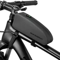 Rockbros AS-019-1 dviračio rėmo krepšys vandeniui atsparus 1.6 l – juodos spalvos