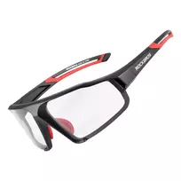 Rockbros SP216BK fotochrominiai UV400 dviratininko akiniai – juodos ir raudonos spalvos