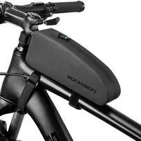 Rockbros AS-019 dviračio rėmo krepšys vandeniui atsparus 1.5 l – juodos spalvos